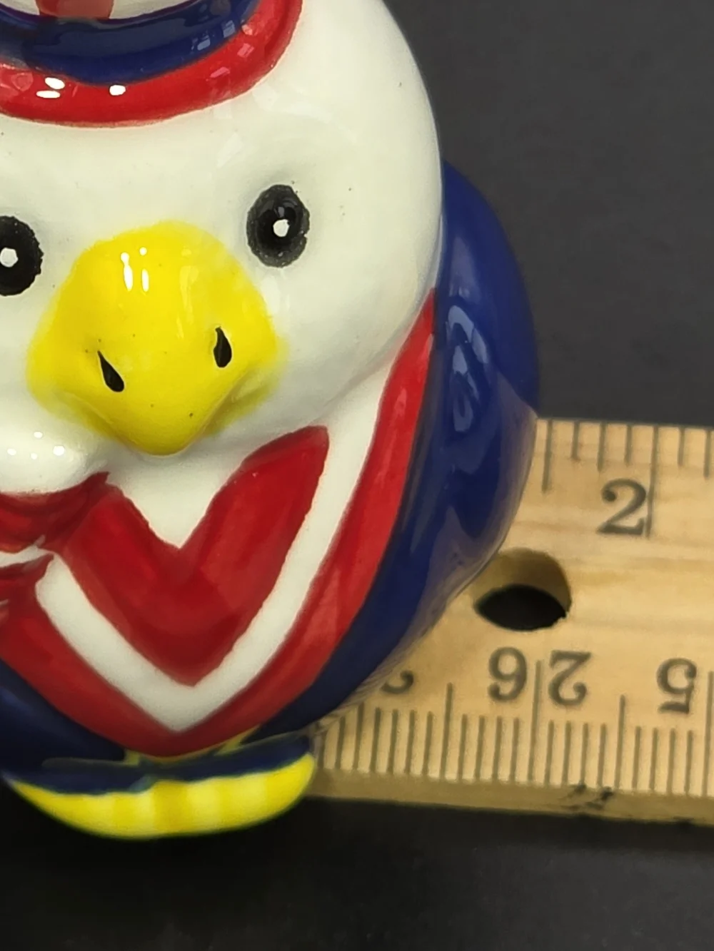 Anthropomorphic Patriotic Bald Eagle Ceramic Salt Or Pepper Shaker